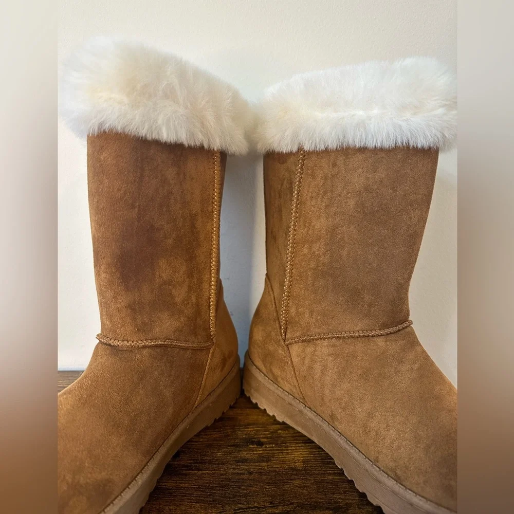 SO Womens Abigail Faux Fur Winter Boots NWT Sizes 6&7